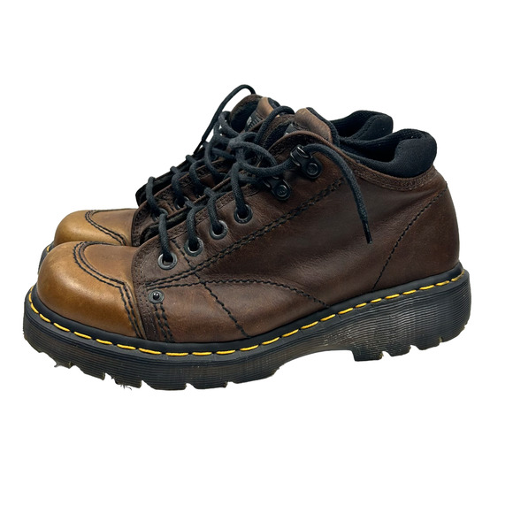 Dr. Martens Vintage Made in England Chunky Leather Brown Lace Up Boot Y2K Sz UK8 main image 11